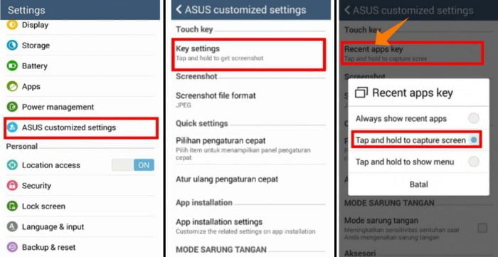 How to take a screenshot on Asus ZenFone