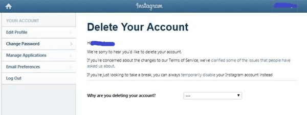 Cara Menghapus Akun Instagram Secara Permanen