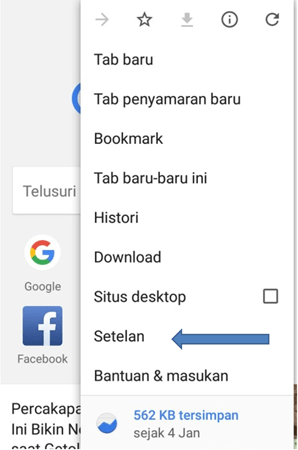 cara blokir iklan popup browser Chrome di hp android