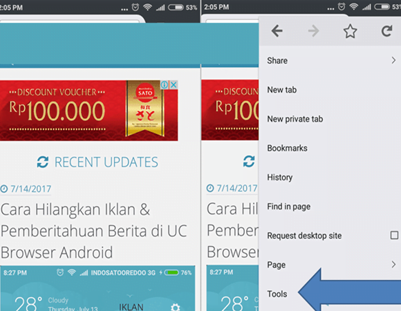 cara blokir iklan popup Firefox di hp android