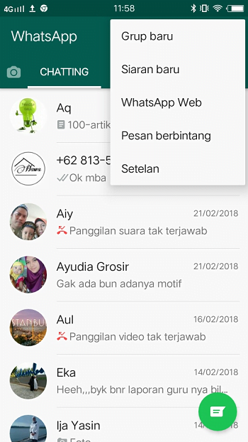 Mengganti background chat whatsapp dengan foto pribadi