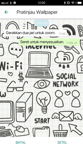 Mengganti background chat whatsapp dengan foto pribadi