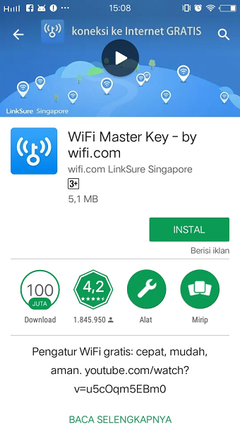 Cara menggunakan Wi-Fi Master Key untuk internet gratis