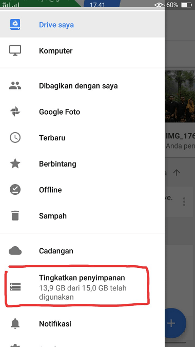 mengatasi storage google drive penuh