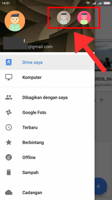 mengatasi penyimpanan google drive penuh/limit