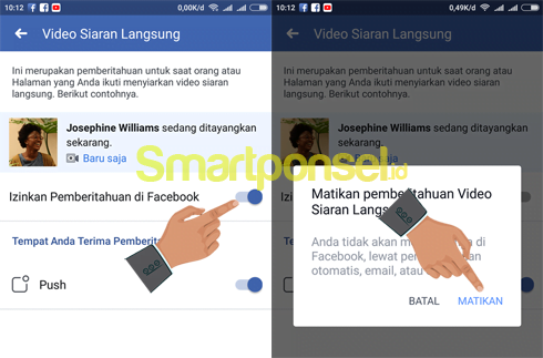 Cara Mematikan Pemberitahuan/Notifikasi Video Siaran Langsung Facebook