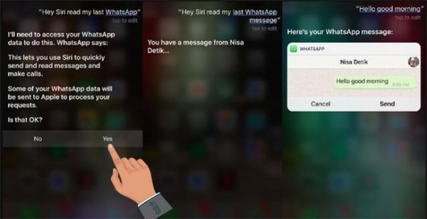 Cara Perintahkan Siri Membaca Pesan WhatsApp