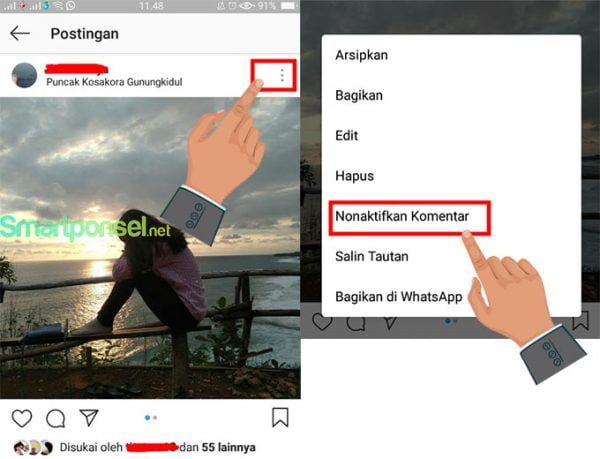 Cara Tutup Komentar Instagram