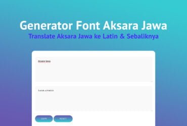 Aksara Jawa Font Generator